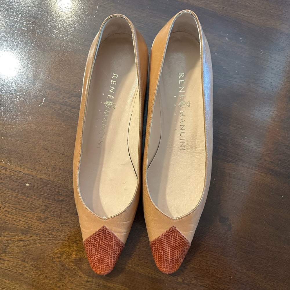 Rene Mancini Tan and Rust shoes